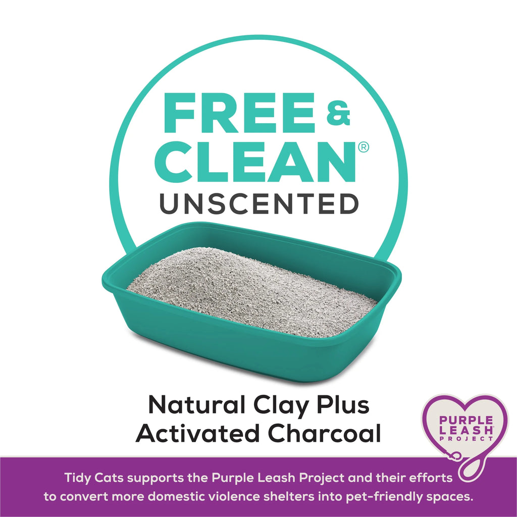 Purina  Free and Clean Clumping Cat Litter, Unscented, 35 Lb Pail