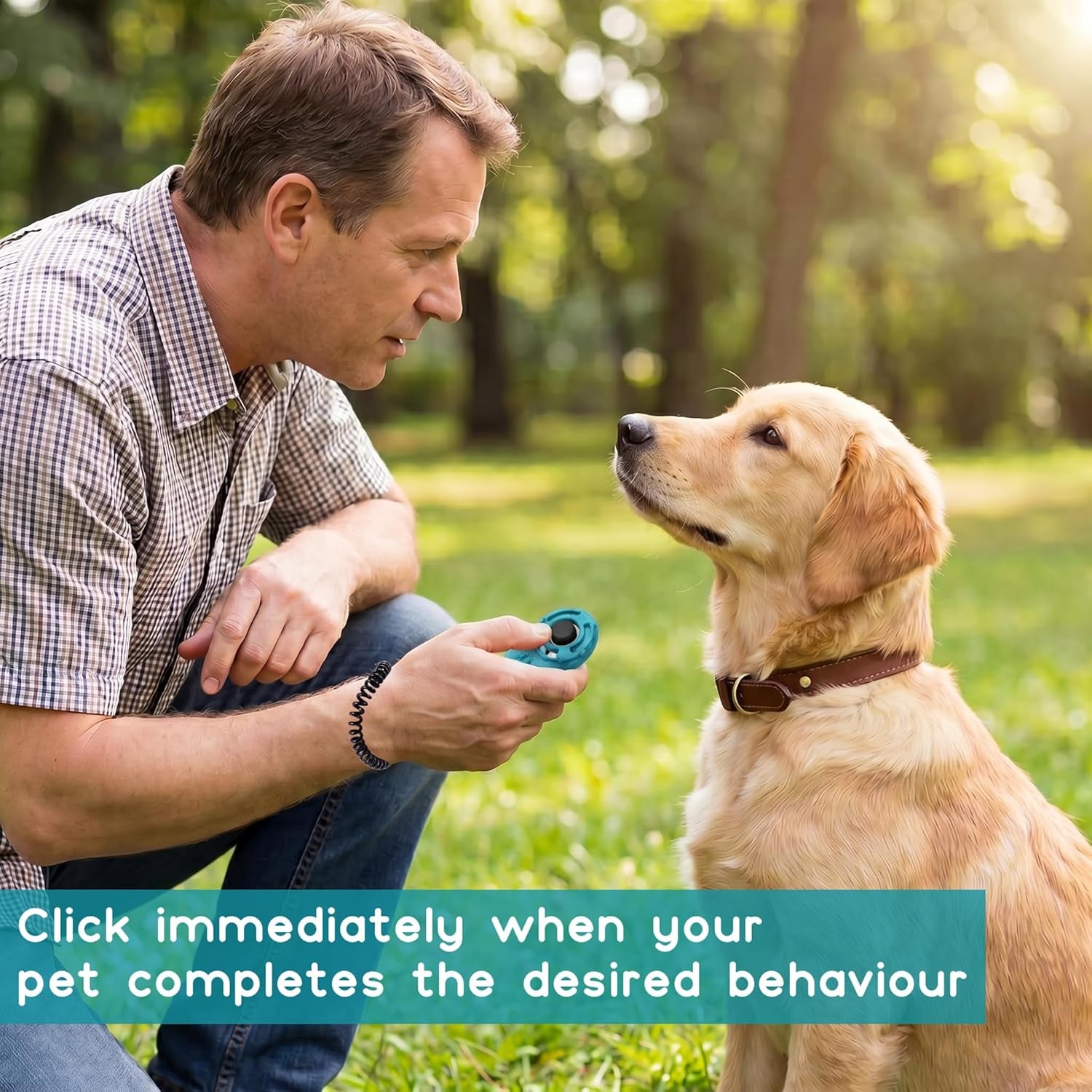 Dog Training Clicker with Sring Wrist and Keyring - Pet Dog Training Clickers for Puppy, Cat, Potty, Bird, Horse, Pet, Trainer Training Tools, Behavior Aids