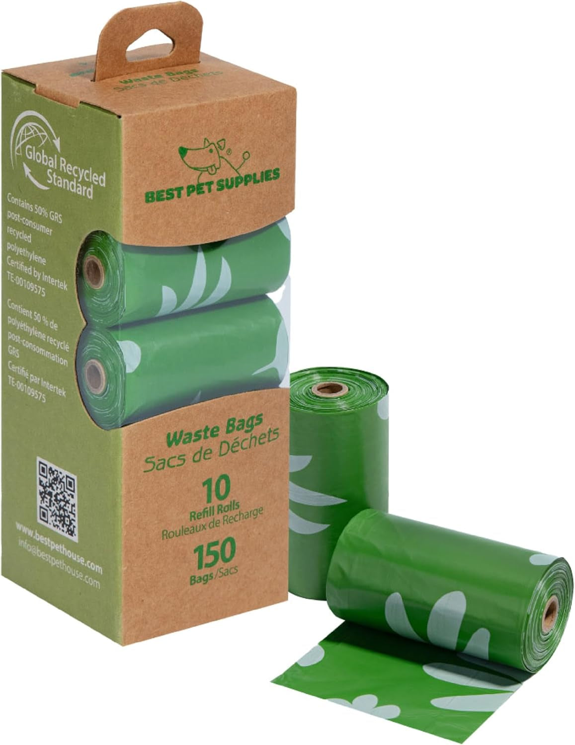 Dog Poop Bags for Waste Refuse Cleanup, Doggy Roll Replacements for Outdoor Puppy Walking and Travel, Leak Proof and Tear Resistant, Thick Plastic - Assorted, 150 Bags
