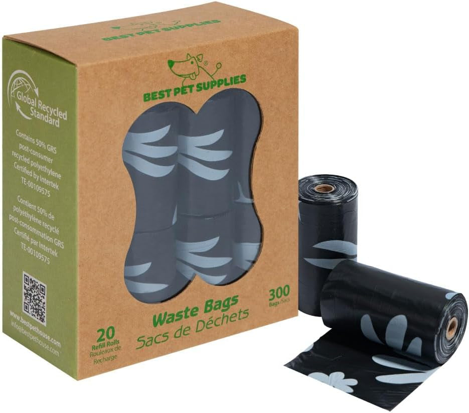Dog Poop Bags for Waste Refuse Cleanup, Doggy Roll Replacements for Outdoor Puppy Walking and Travel, Leak Proof and Tear Resistant, Thick Plastic - Assorted, 150 Bags